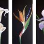 Flower Triptych - just inspired<br />          2007 - Oil on canvas  Set of 3 20 x 50 cm<br />